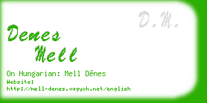 denes mell business card